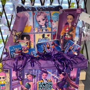 K-Pop Demon Hunters Gift basket with Doll and Accessories